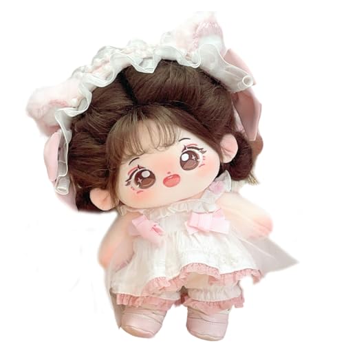 CALEMBOU Plush Doll 20cm Soft Cute Cotton Anime Kawaii DressUp Doll with Skeleton Clothes Chacha - Image 1