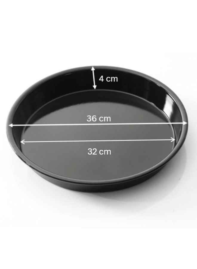 Easy Cooking Aluminium Non-Stock Round Baking Dish Pan Black 36cm - Image 4