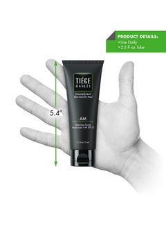 tiege hanley Morning Facial Moisturizer For Men (Am) : Lightweight Hydrating & Safe For Sensitive Skin : Smoother & Softer Skin : Spf 20 Face Lotion : Contains Calendula & Plantain : 25 Ounce  - Image 4