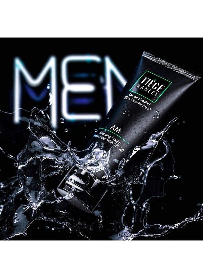 tiege hanley - Morning Facial Moisturizer For Men (Am) : Lightweight Hydrating & Safe For Sensitive Skin : Smoother & Softer Skin : Spf 20 Face Lotion : Contains Calendula & Plantain : 25 Ounce - Image 1