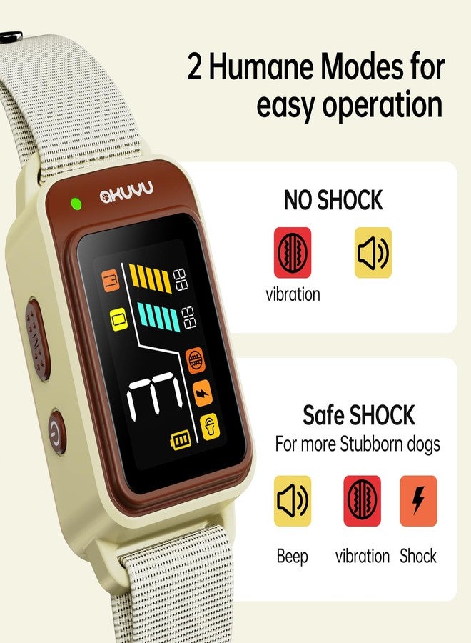 AKUVU Dog Bark Collar-Rechargeable Smart Barking Collar- Anti Bark Training Collar with Adjustable Sensitivity Beep Vibration Shock- Bark Shock Collar for Small Large Medium Dogs - Image 3