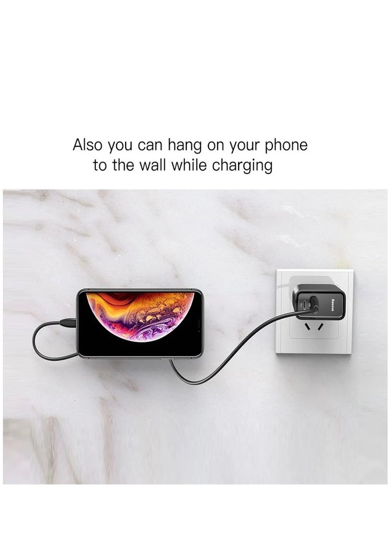 بيسوس Magnetic Car Phone Holder Universal Stick On 360 Rotation For Dashboard Cell Phone Holder Car Phone Mount For Windshield/Wall/Door Compatible With iPhone/Samsung And All Smartphones (Not For MagSafe) Black - Image 5