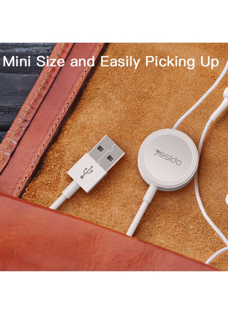 Yesido - Yesido CA69 Watch Cable for iWatch Original 1 Meter PVC 2W Wireless Charging Dock Charger Line - White - Image 1