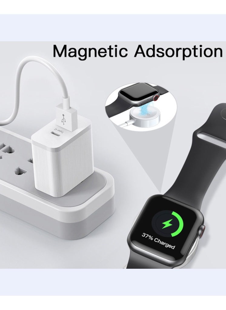 Yesido - Yesido CA69 Watch Cable for iWatch Original 1 Meter PVC 2W Wireless Charging Dock Charger Line - White - Image 1
