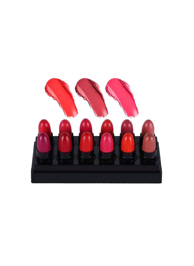 matt look Super Matte Mini Lipstick, Multicolour, 12 Count  - Image 1