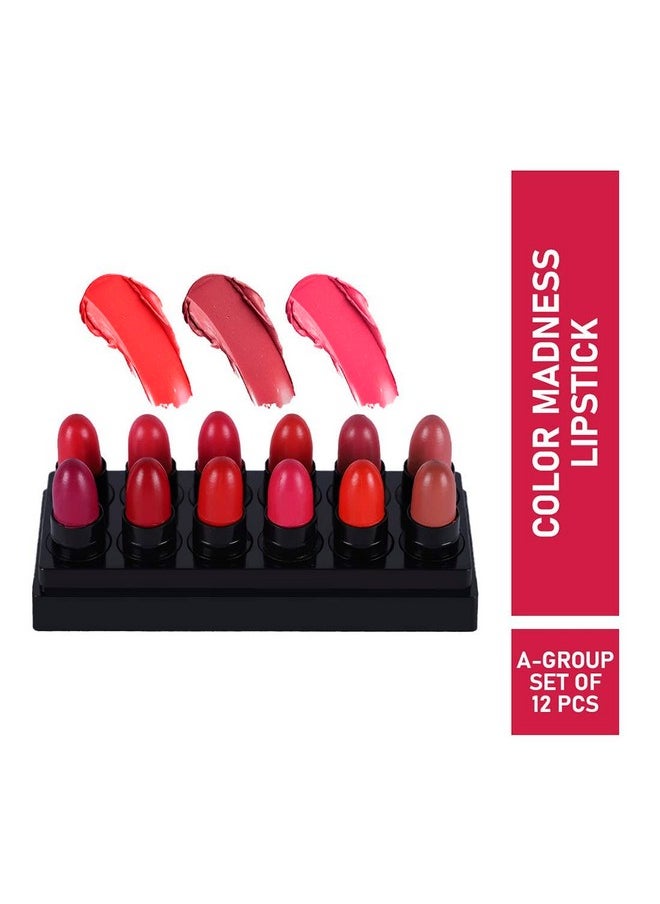 matt look Super Matte Mini Lipstick, Multicolour, 12 Count  - Image 2