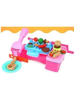 EASY FUTURE Color Plasticine Mud with Model Tool Kit Color Ultra-light Clay DIY Educational Toys Barbecue Theme Playset Toys  - Image 5