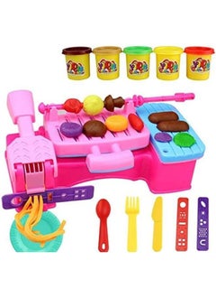 EASY FUTURE Color Plasticine Mud with Model Tool Kit Color Ultra-light Clay DIY Educational Toys Barbecue Theme Playset Toys  - Image 2