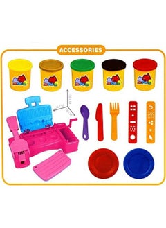 EASY FUTURE Color Plasticine Mud with Model Tool Kit Color Ultra-light Clay DIY Educational Toys Barbecue Theme Playset Toys  - Image 3