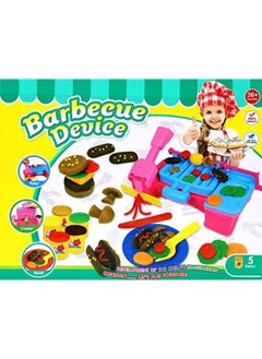 EASY FUTURE Color Plasticine Mud with Model Tool Kit Color Ultra-light Clay DIY Educational Toys Barbecue Theme Playset Toys  - Image 1