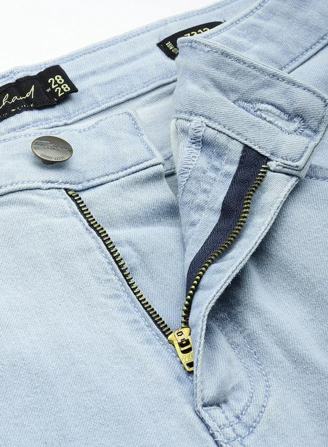 Freehand Blue Freehand Women Mid Rise Slim Fit Solid Jeans for Women | Best Price UAE