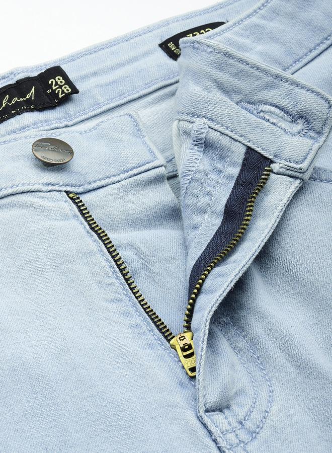 مرفوعة جينز سادة بقصة ضيقة وخصر متوسط - Image 5