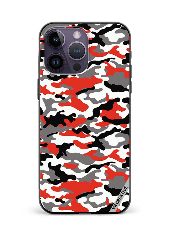 VR CREATIVE Protective Case Cover For Apple iPhone 16 Pro Pink Camouflage Military Pattern Design Multicolour - Image 1