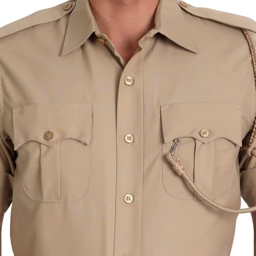 uniformer Khaki Police Half Sleeves Shirt for Men | Men's Durable & Comfortable Uniform | Breathable & Lightweight | Ideal for Police | Easy to Maintain (Khaki_42) - Image 5