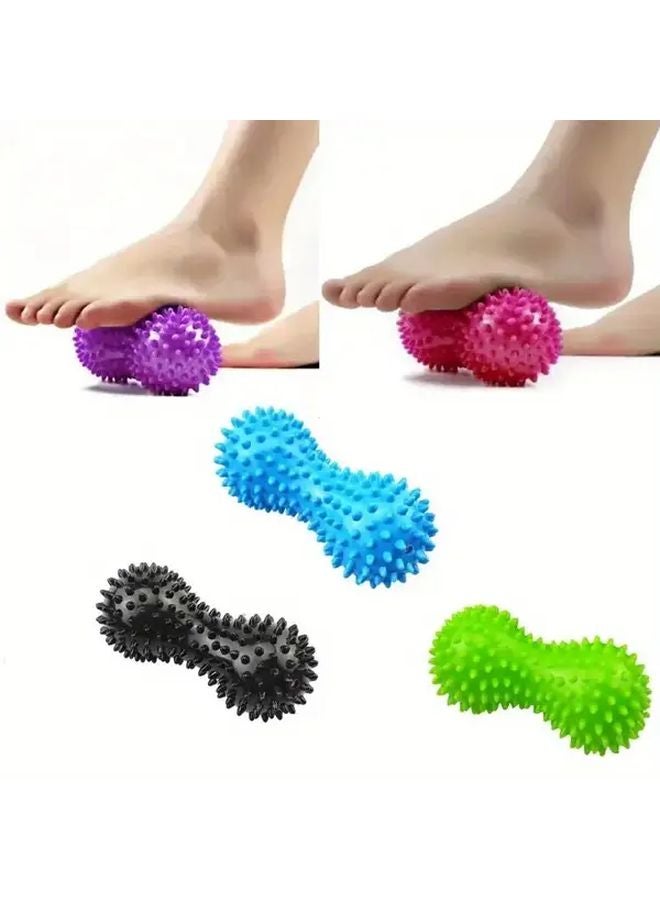 Black Peanut Yoga Massage Balls PVC Spiked Muscle Relaxation Reflexology Acupressure - Image 1