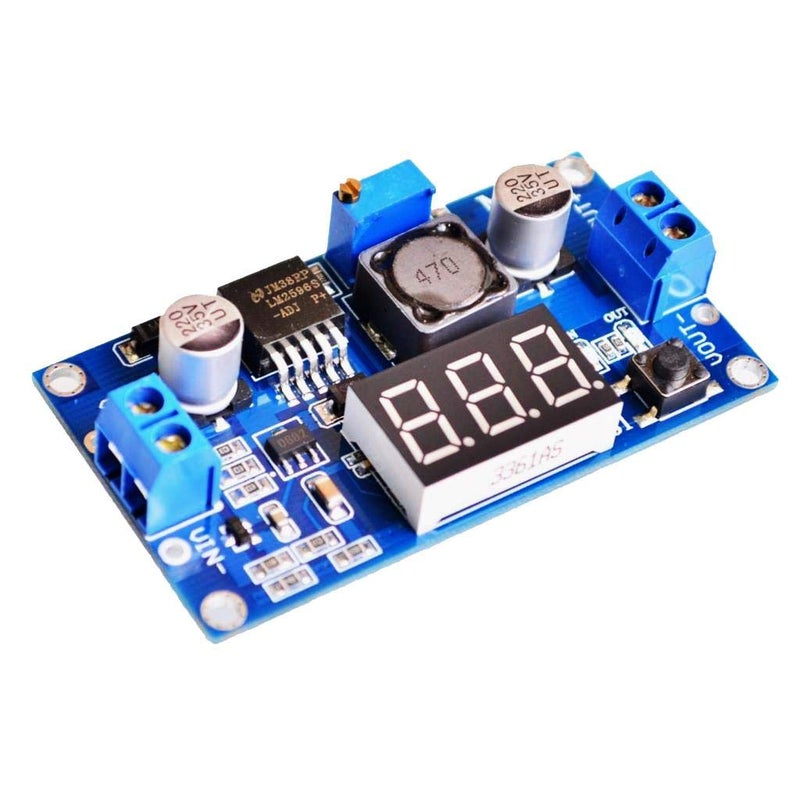 Digital LED Voltmeter Display LM2596 DC to DC Buck Converter 3.0-40 V to 1.5-35 V Power Supply Step Down Module - Image 1