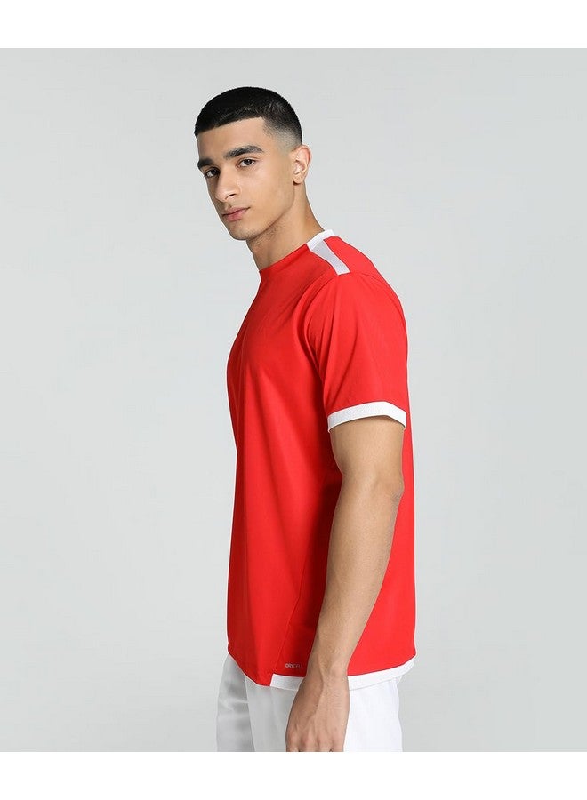 Puma Men's Solid Regular Fit T-Shirt (704917_Red-White - Image 2