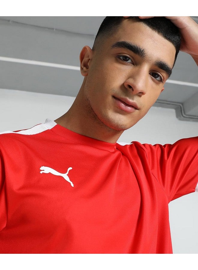 Puma Men's Solid Regular Fit T-Shirt (704917_Red-White - Image 3