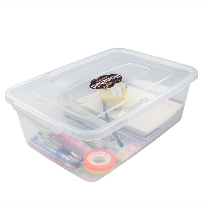4PACK 14 QUART CLEAR LATCHING STORAGE CONTAINERS WITH LID PLASTIC FREEZER STORAGE BOX BIN