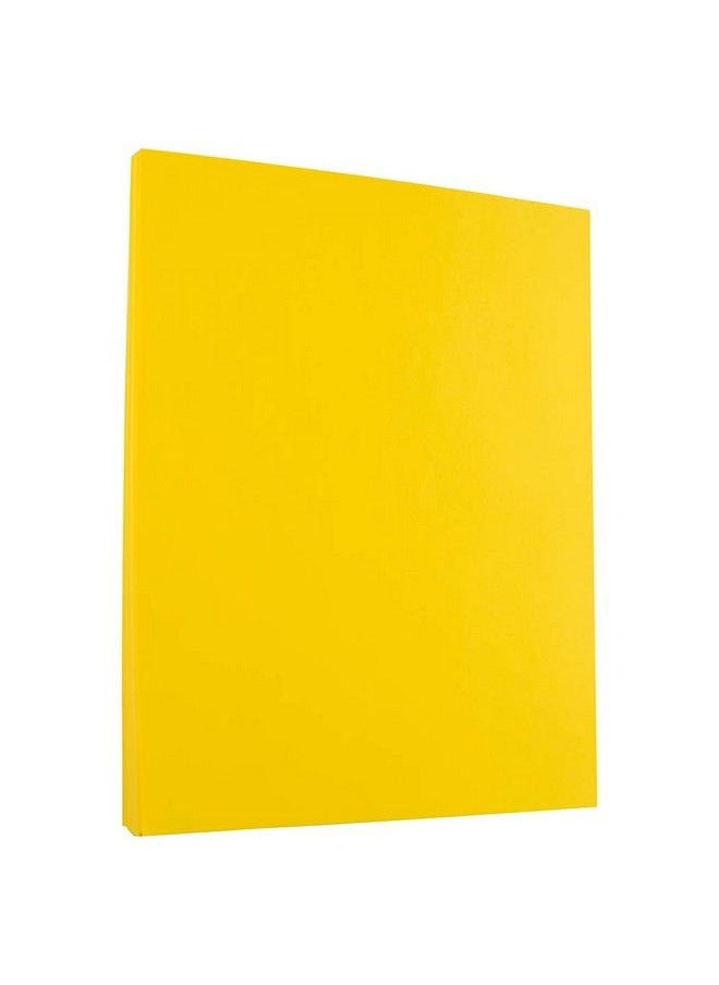 JAM Paper Colored 24Lb Paper 90 Gsm 8.5 X 11 Yellow Recycled 100 Sheets Pack  - Image 1