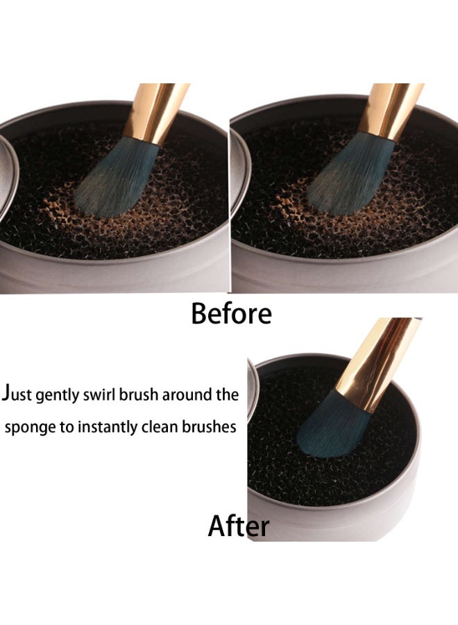 2Pcs/Set Makeup Brushes Cleaner Sponge Dry Brushes Cleaner Eye Shadow or Blush Color Removal Sponge Tool - Image 4