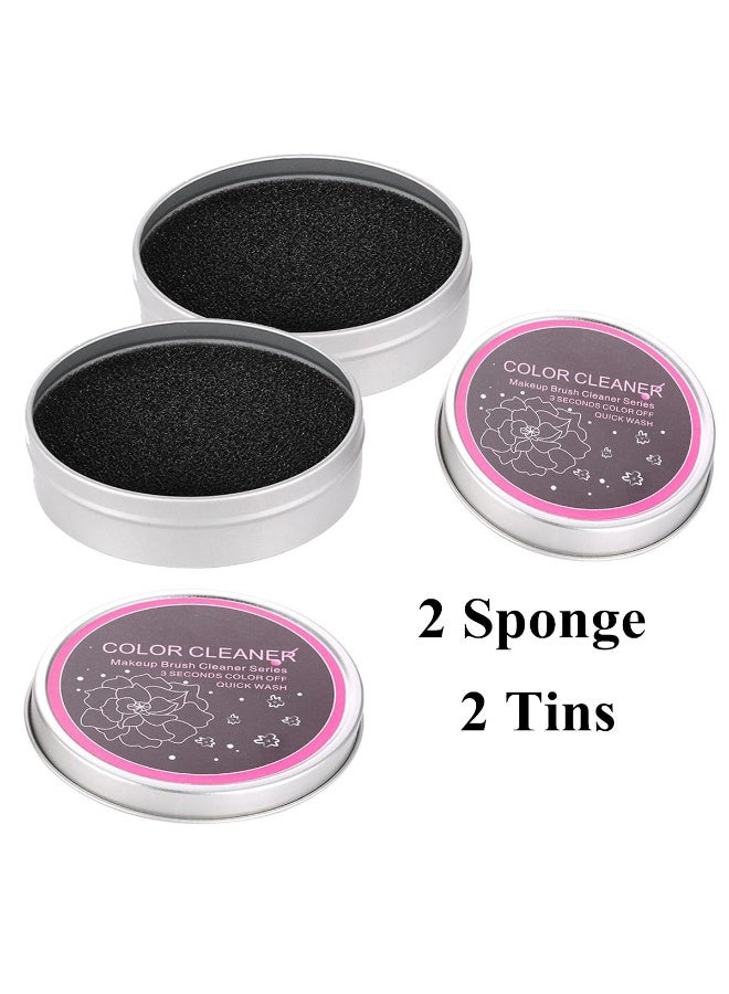 2Pcs/Set Makeup Brushes Cleaner Sponge Dry Brushes Cleaner Eye Shadow or Blush Color Removal Sponge Tool - Image 5