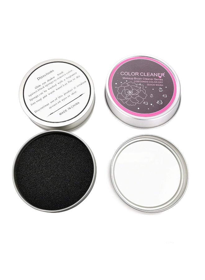 2Pcs/Set Makeup Brushes Cleaner Sponge Dry Brushes Cleaner Eye Shadow or Blush Color Removal Sponge Tool - Image 3