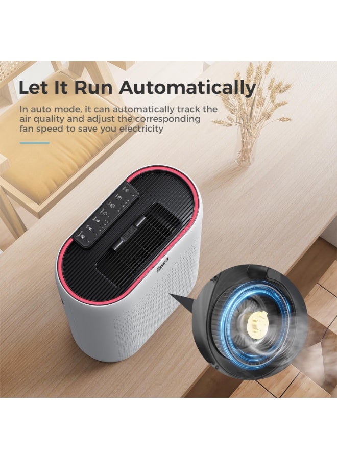ibsun Air Purifier Large Room Up to 60 ㎡ with Air Quality Sensors, H13 True HEPA Filter Remove 99.97%  for Dust Pet Dander ZY2866 - Image 4
