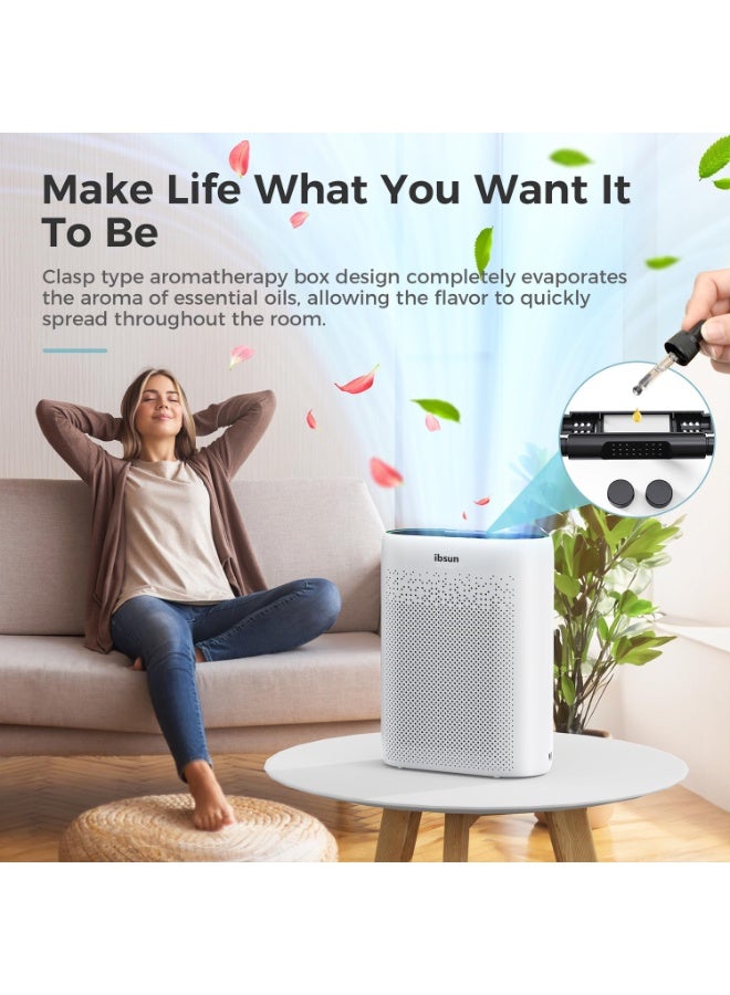ibsun Air Purifier Large Room Up to 60 ㎡ with Air Quality Sensors, H13 True HEPA Filter Remove 99.97%  for Dust Pet Dander ZY2866 - Image 5