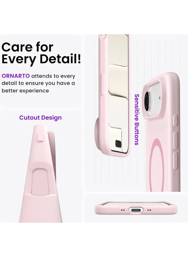 Mobcos Mobcos iPhone 17 Air Pink Elite Ring Mobcos iPhone 17 Air Pink Elite Ring Premium Silicone Magnetic Wireless Charging Case for iPhone | Silky Soft Touch | Military-Grade Shockproof Protection | Strong Magnetic Compatibility | Luxury Slim Cover  | Best Price UAE