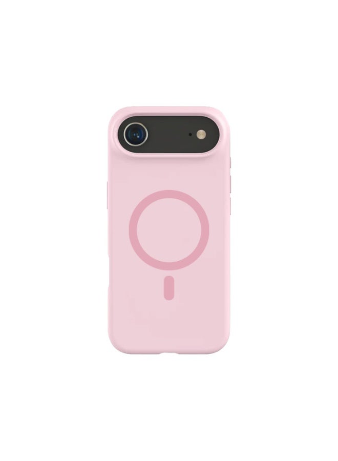 Mobcos iPhone 17 Air Pink Elite Ring Premium Silicone Magnetic Wireless Charging Case for iPhone | Silky Soft Touch | Military-Grade Shockproof Protection | Strong Magnetic Compatibility | Luxury Slim Cover - Image 1