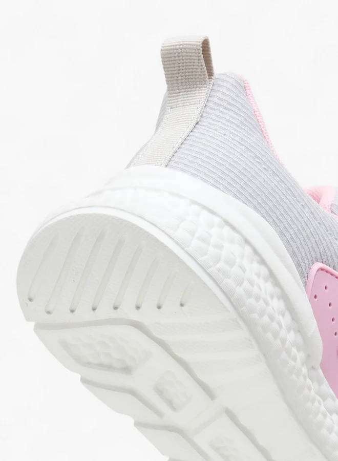 Kappa Girls' Textured Sports Shoes with Hook and Loop Closure