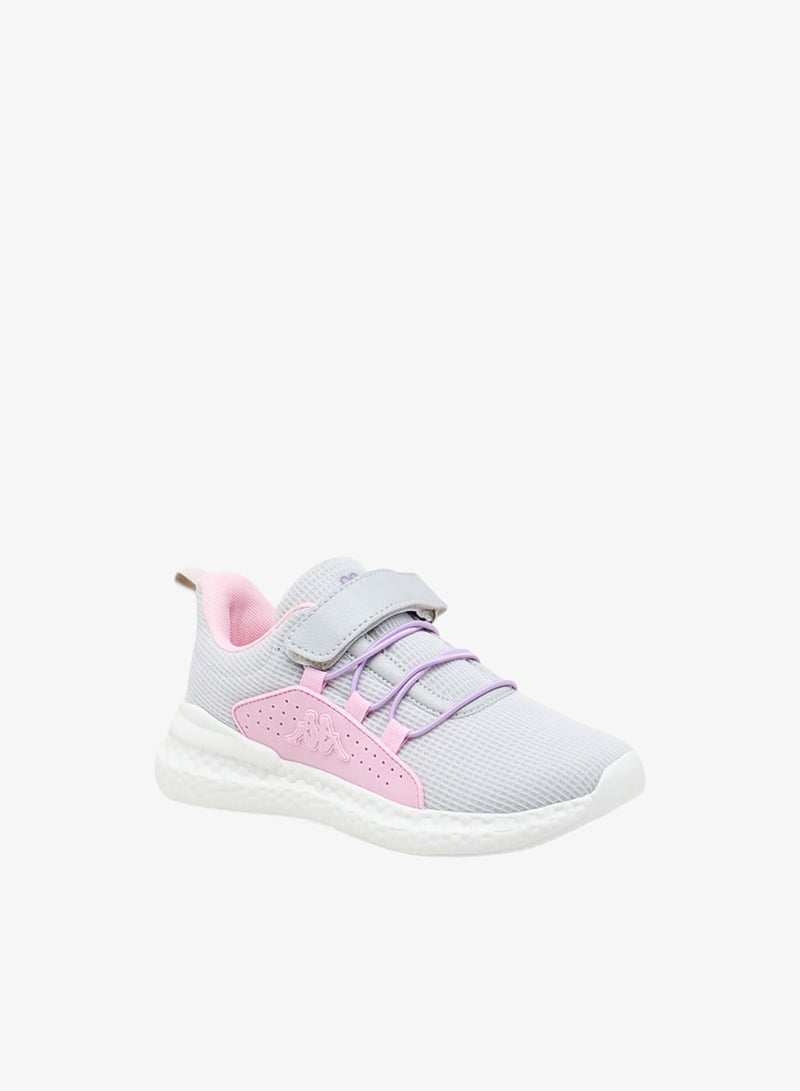 Kappa Girls' Textured Sports Shoes with Hook and Loop Closure - Image 2