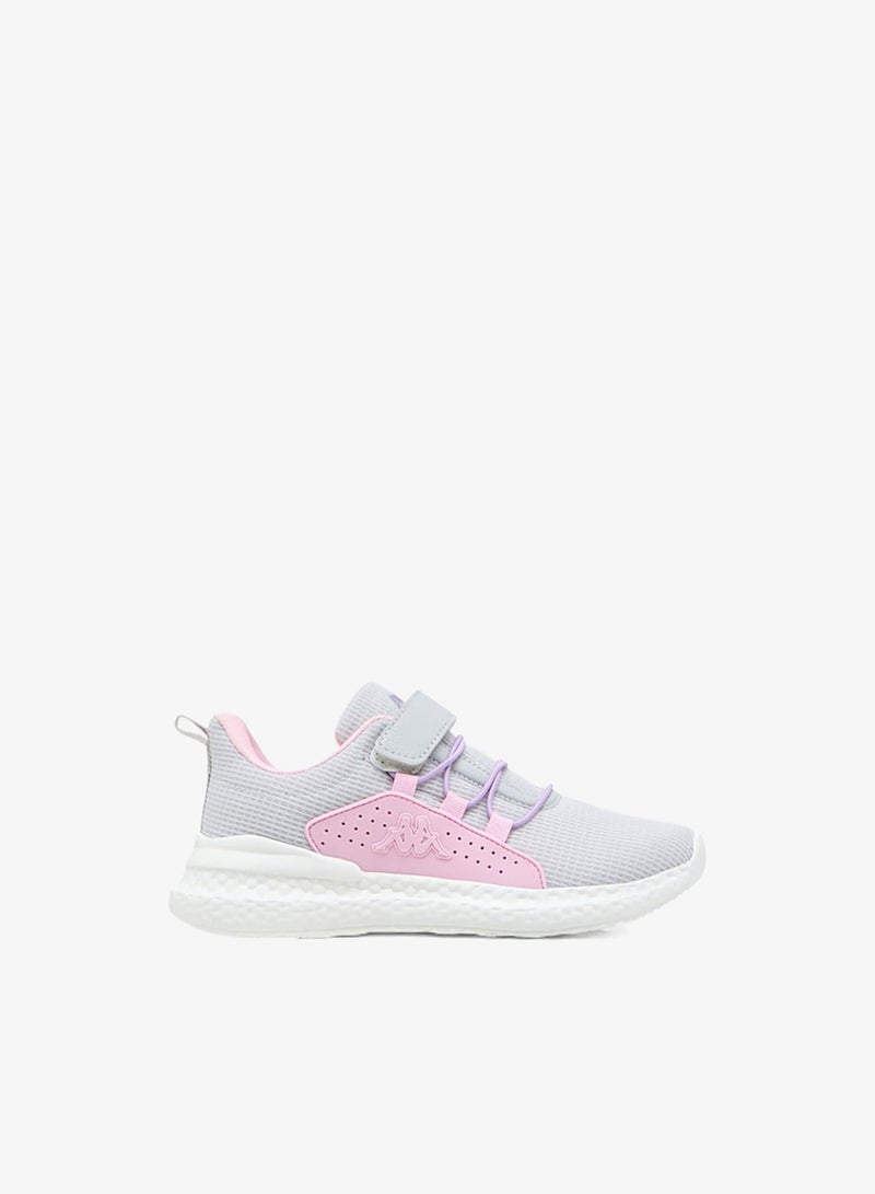 Kappa Girls' Textured Sports Shoes with Hook and Loop Closure - Image 1