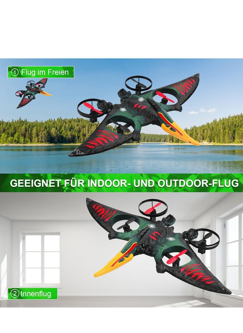 ELTRAZONE - RC Aeroplane 2.4GHz Remote Controlled Aeroplane L0713 Quadcopter Fighter Aircraft for Beginners, USB Charging, Green | Easy Control with 6-Axis Gyro, 360° Stunts, Durable EPP Foam | Indoor/Outdoor - Image 1