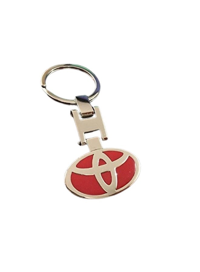 Toyota Key Chain Nickel Plated Double Sided Logo