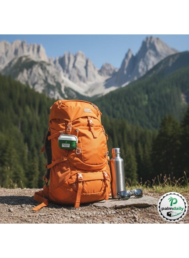 AirPods Pro 2 2nd Generation Case Cover, Creative Headset Secure Lock Design Protective Case with Keychain Compatible with Airpods Pro 2 2022 for Women and Men, Green - Image 5