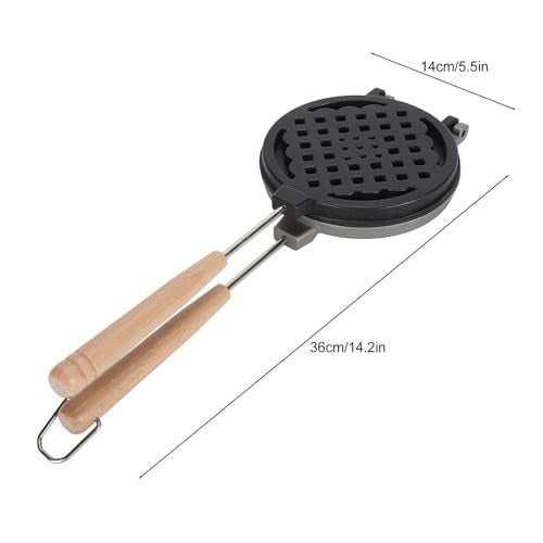 Gavigain Cast Iron Waffle Maker Stove Top,Mini Nonstick Waffle Maker Pan Efficient Dual Sided Coating for Home Use for Waffles Toaster - Image 5