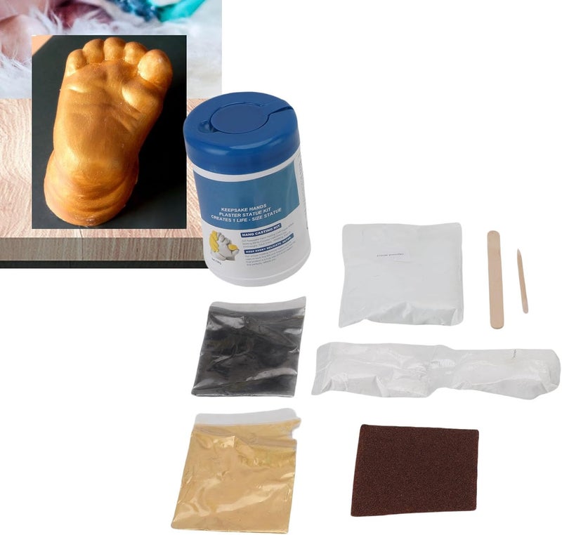 HEEPDD Hand Casting Powder Kit Refill, 3D Cloning Plaster, Perfect for Baby Souvenirs and Kids Crafts Hand Casting Powder Kit Refill, HighQuality Nan Handicraft - Image 2