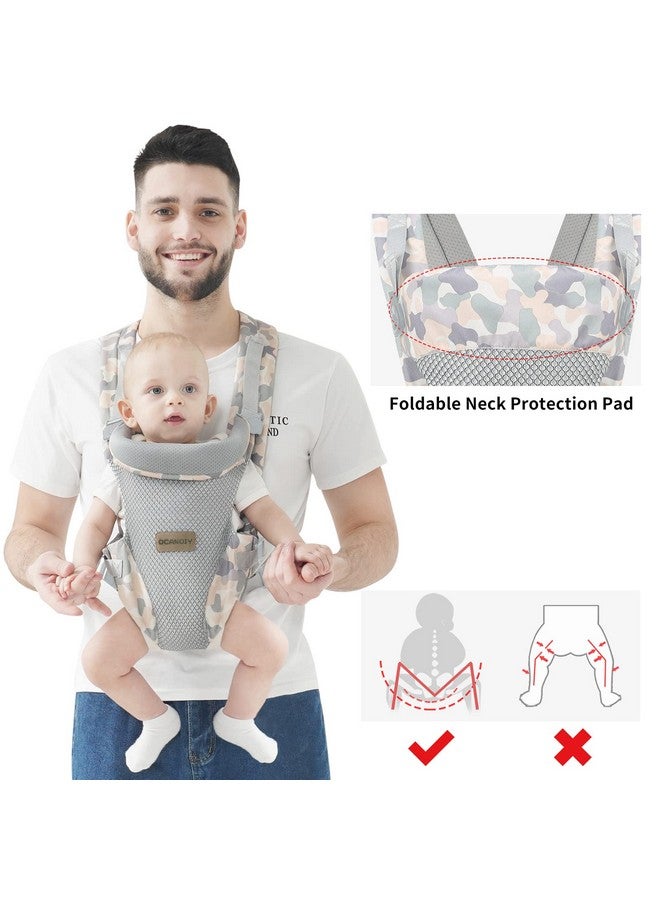 Ocanoiy Baby Carrier Wrap Ergonomic Front Carrier For Baby Infant Carrier All Carry Position Front And Back Facein Faceout Holder Baby Kangaroo Carrier For Toddler (Camouflage)  - Image 5
