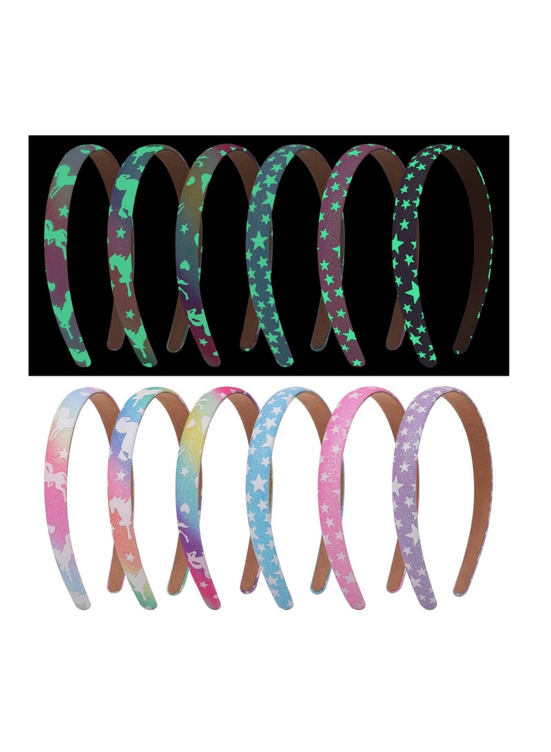 Excefore Glitter Unicorn Headband for Girls - Girls Headband for Kids Children No Slip Glitter Hair Bands for Toddler - Image 1