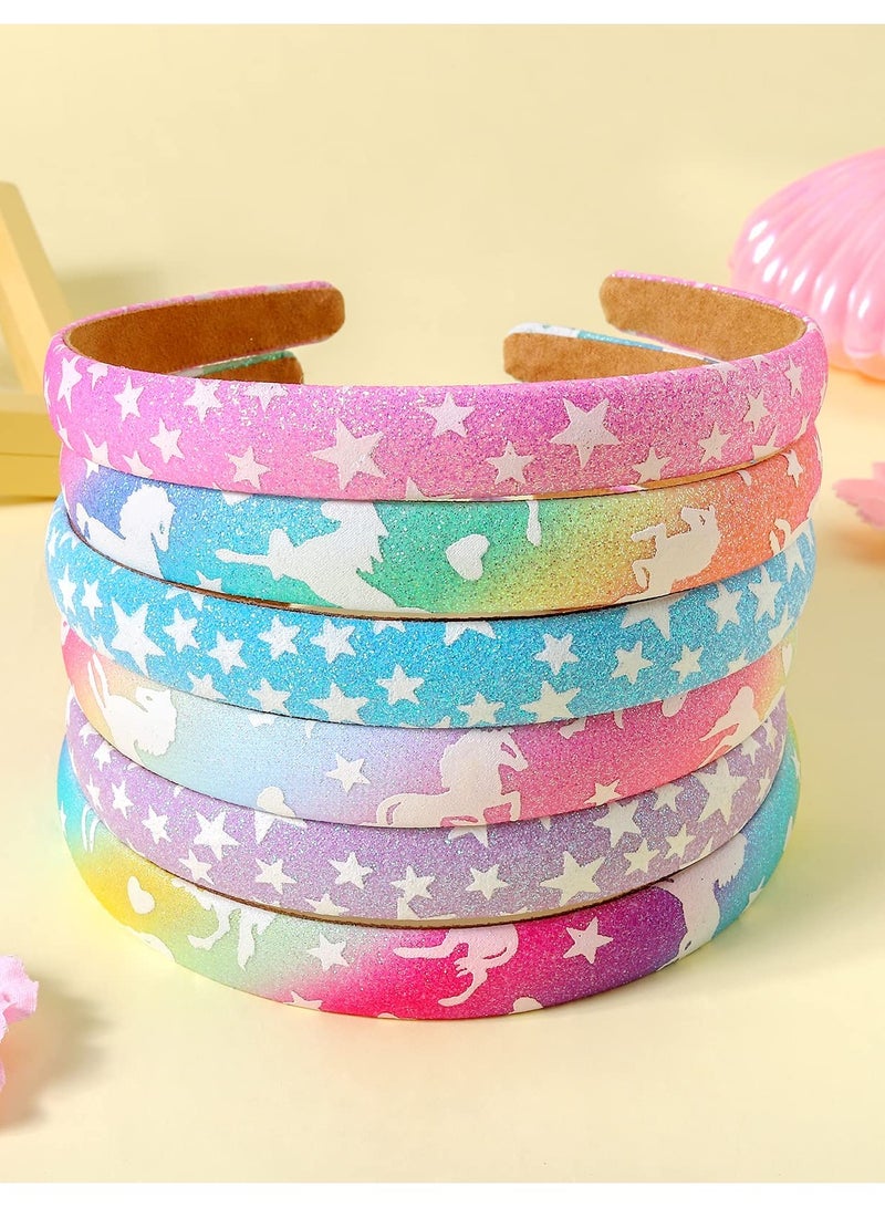 Excefore Glitter Unicorn Headband for Girls - Girls Headband for Kids Children No Slip Glitter Hair Bands for Toddler - Image 2