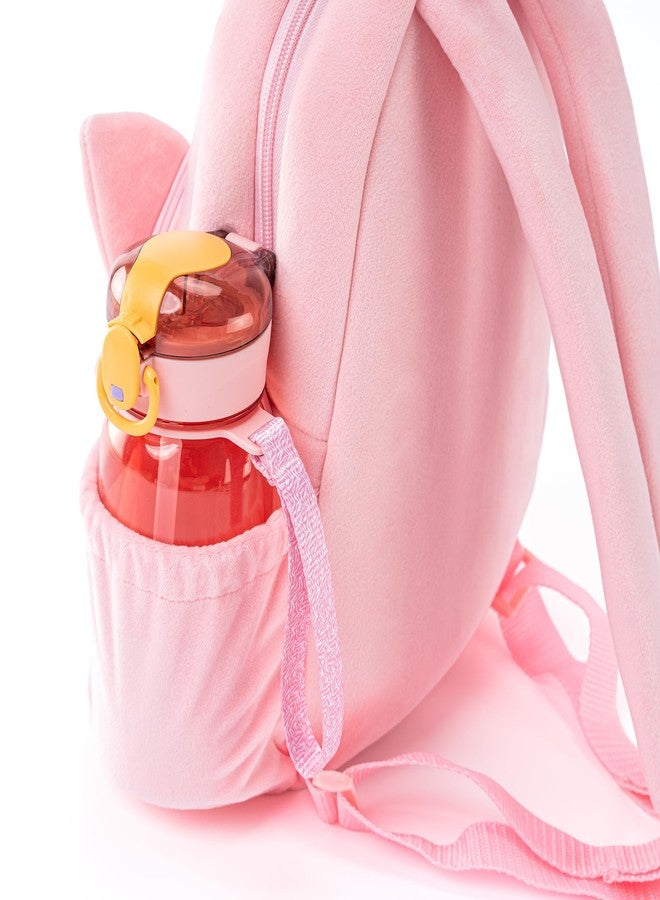 لازادا هدايا العودة إلى المدرسة من لازادا للبنات، حقيبة ظهر قطيفة للأطفال الصغار بتصميم قطة، حقيبة ظهر ناعمة للأطفال الرضع مقاس 11 بوصة. - Image 4