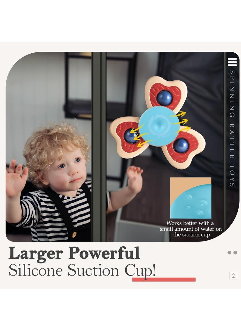 Generic - Baby Suction Cup Spinning Educational Toy Spinning Top Fun Bathing Early Education Toy (Set of four small animals) - Image 1