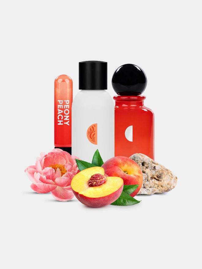 Candy Addict Peony Peach Trio Set - EDP 50 ml + Hair Mist 50 ml + Perfume Oil 10 ml - Image 2