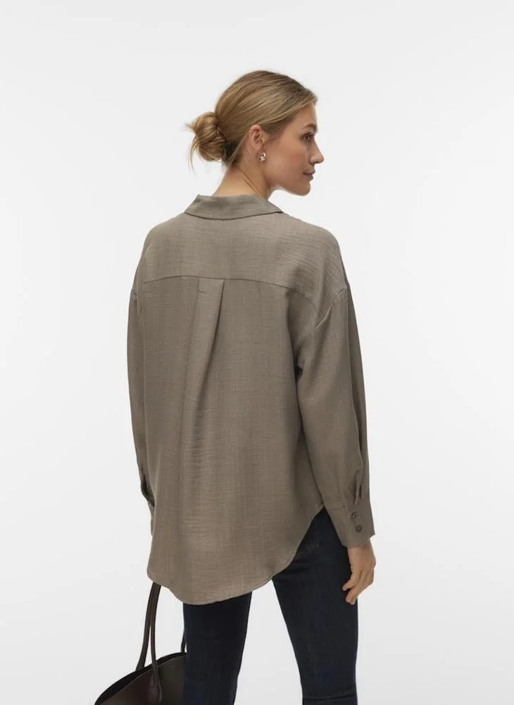 فيرو مودا قميص بأزرار منسوج