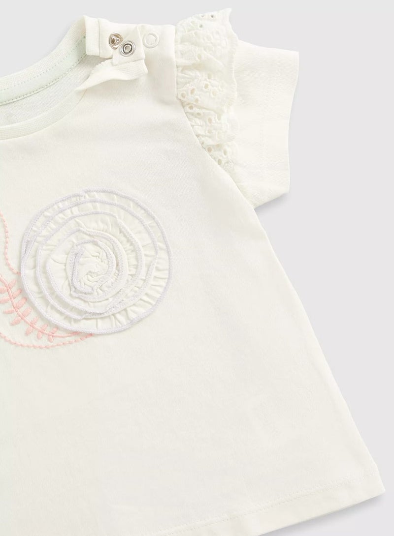 mothercare Cream Swan T-Shirt - Image 2