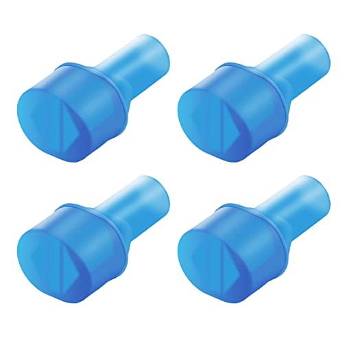 QINGLER Big Bite Valve Replacement Mouthpiece Water Hydration Bladder Valve Blue 4 Pack - Image 1