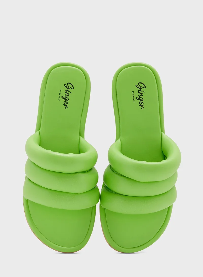 Ginger Padded Triple Flat Sandal