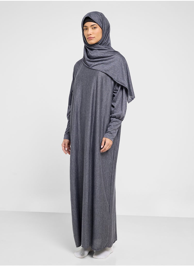 hayas closet Straight Sleeve Hooded Prayer Clothe  - Image 4